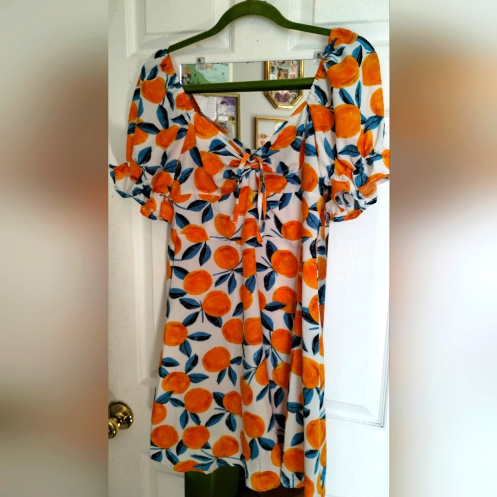 Orange Babydoll Dress